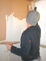 Skim finish and a polished surface